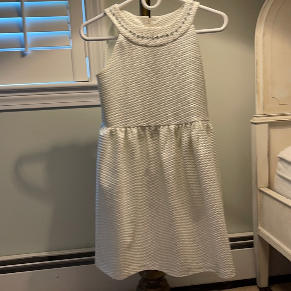 Girls size 12 white glittery formal dress!